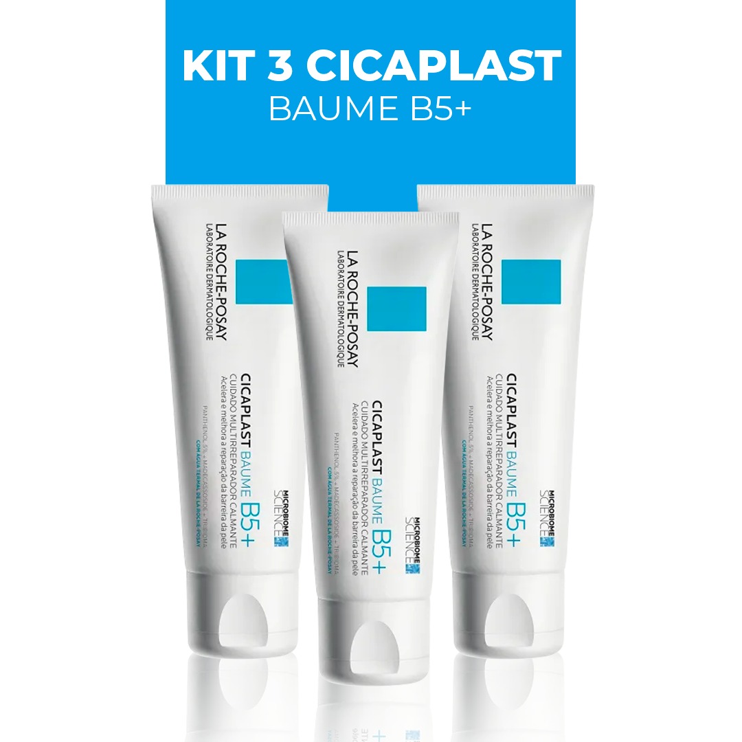 (Apenas Pix) Kit com 3 Cicaplast Baume B5+ - Creme Hidratante 40ml (ÚLTIMAS UNIDADES)
